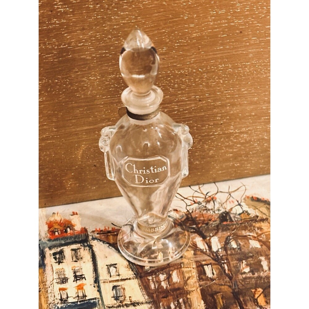 Christian Dior  VTG RARE Diorissimo Baccarat Amphora Perfume Bottle France 5.75” - Picture 2 of 15